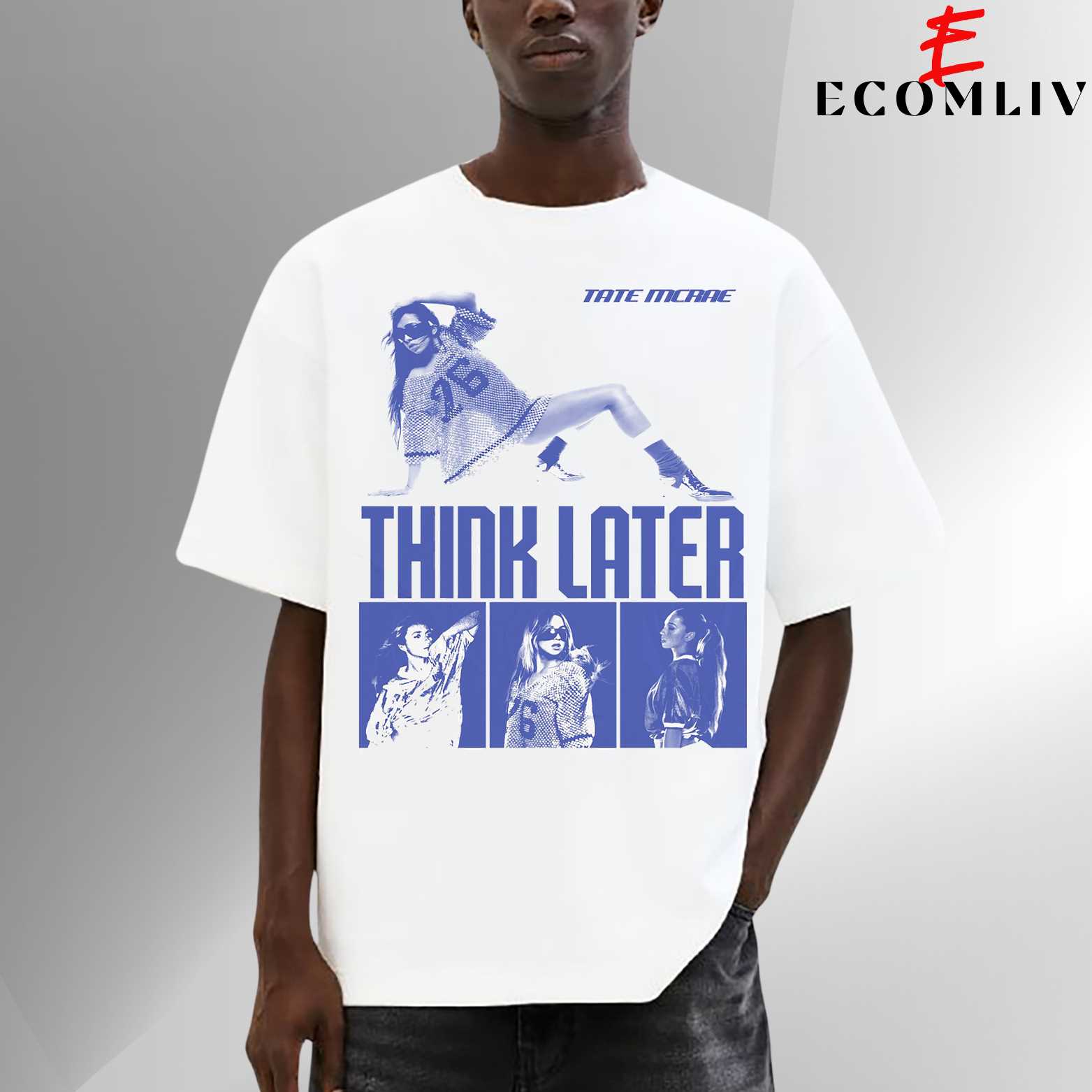 Think Later Minimal T-Shirt, Tate Mcrae Album Tee